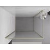 Mexen Exo-BR cabina de ducha abatible 75 x 70 cm, transparente, dorada - 8181-075-070-50-00