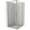 Mexen Exo-BR kabina prysznicowa uchylna 75 x 75 cm, transparent, złota - 8181-075-075-50-00