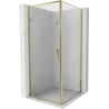 Mexen Exo cabine de douche à battant 75 x 75 cm, transparent, or - 8181-075-075-50-00
