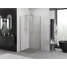 Mexen Exo-BR nihajna tuš kabina 75 x 75 cm, prozorna, zlata - 8181-075-075-50-00