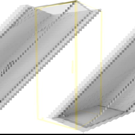 Mexen Exo καμπίνα ντους ανοιγόμενη 80 x 80 cm, διάφανη, χρυσή - 8181-080-080-50-00