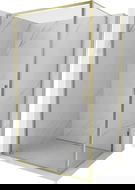 Mexen Exo Duschtür Duschkabine 90 x 80 cm, transparent, gold - 8181-090-080-50-00