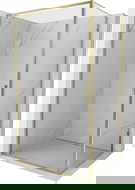 Mexen Exo vikbar duschkabin 90 x 80 cm, transparent, guld - 8181-090-080-50-00