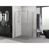 Mexen Exo 90 x 80 cm Hinged Shower Enclosure, Transparent, Gold - 8181-090-080-50-00
