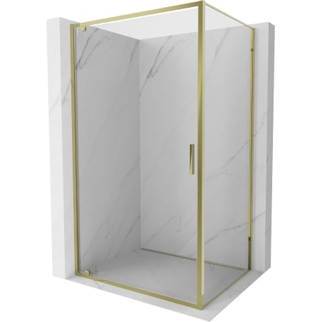 Mexen Exo cabine de douche pivotante 90 x 95 cm, transparent, or - 8181-090-095-50-00