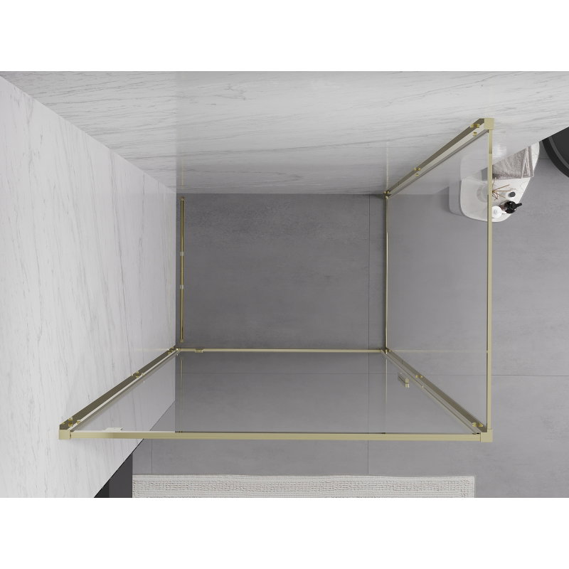 Mexen Exo shower enclosure swing door 90 x 100 cm, transparent, gold - 8181-090-100-50-00