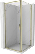 Mexen Exo-BR cabine de douche pivotante 100 x 100 cm, transparent, doré - 8181-100-100-50-00