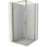 Mexen Exo-B avatav dušinurk 90 x 90 cm, läbipaistev, kuldne - 817-090-090-50-00