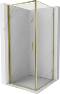 Mexen Exo-B 90 x 90 cm Pendelduschkabine, transparent, gold - 817-090-090-50-00