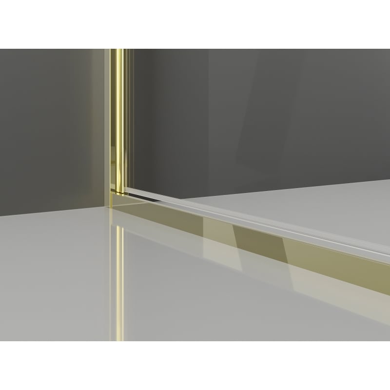 Mexen Exo-B cabina de ducha abatible 95 x 90 cm, transparente, dorada - 817-095-090-50-00