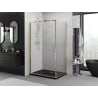 Mexen Exo-B cabina de ducha abatible 95 x 90 cm, transparente, dorada - 817-095-090-50-00