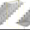 Mexen Exo Duschkabine aufklappbar 100 x 95 cm, transparent, gold - 817-100-095-50-00
