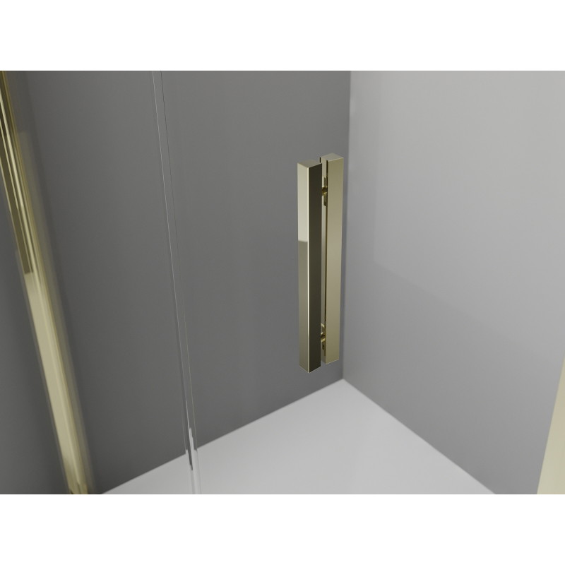 Mexen Exo-F cabine de duche dobrável 90 x 70 cm, transparente, dourada - 816-090-070-50-00