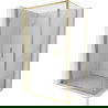 Mexen Exo πτυσσόμενη καμπίνα ντους 75 x 80 cm, διαφανής, χρυσή - 816-075-080-50-00