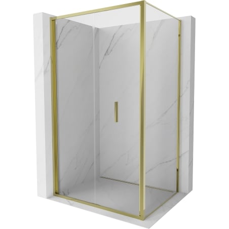 Mexen Exo folding shower cabin 85 x 80 cm, transparent, gold - 816-085-080-50-00
