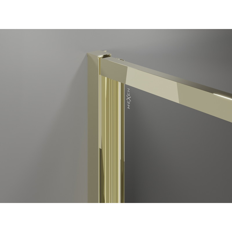 Mexen Exo-F cabine de douche pliante 90 x 80 cm, transparente, dorée - 816-090-080-50-00