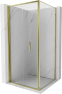 Mexen Exo-F cabina doccia pieghevole 85 x 85 cm, trasparente, oro - 816-085-085-50-00