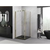 Mexen Exo-F cabina de ducha plegable 85 x 85 cm, transparente, dorada - 816-085-085-50-00