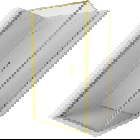 Mexen Exo zložljiva prha 100 x 90 cm, prozorna, zlata - 816-100-090-50-00