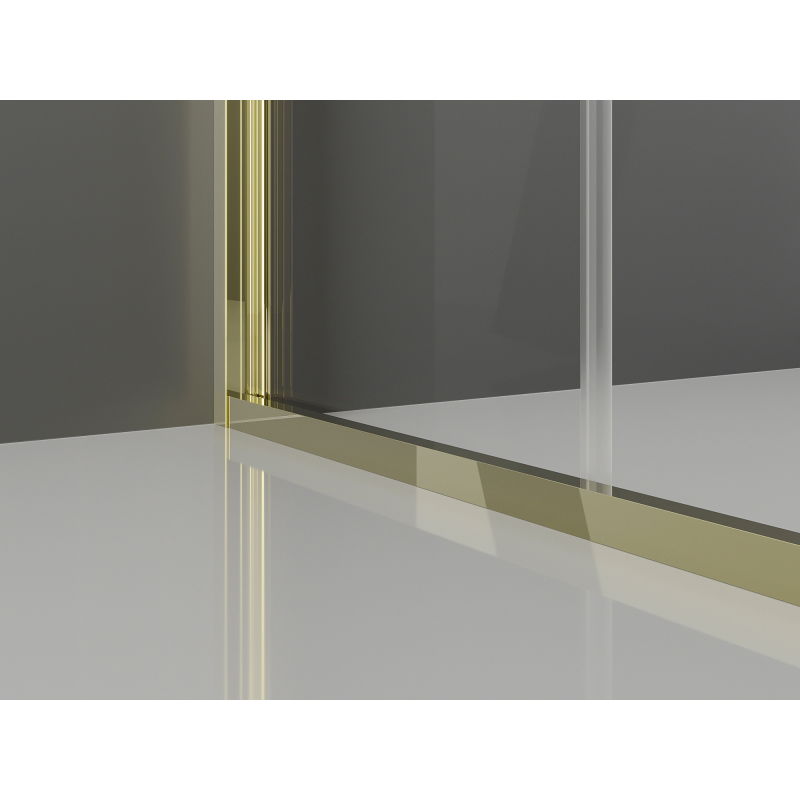 Mexen Exo opvouwbare douchecabine 70 x 95 cm, transparant, goud - 816-070-095-50-00