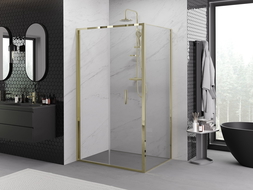 Mexen Exo cabine de douche pliante 85 x 95 cm, transparent, or - 816-085-095-50-00
