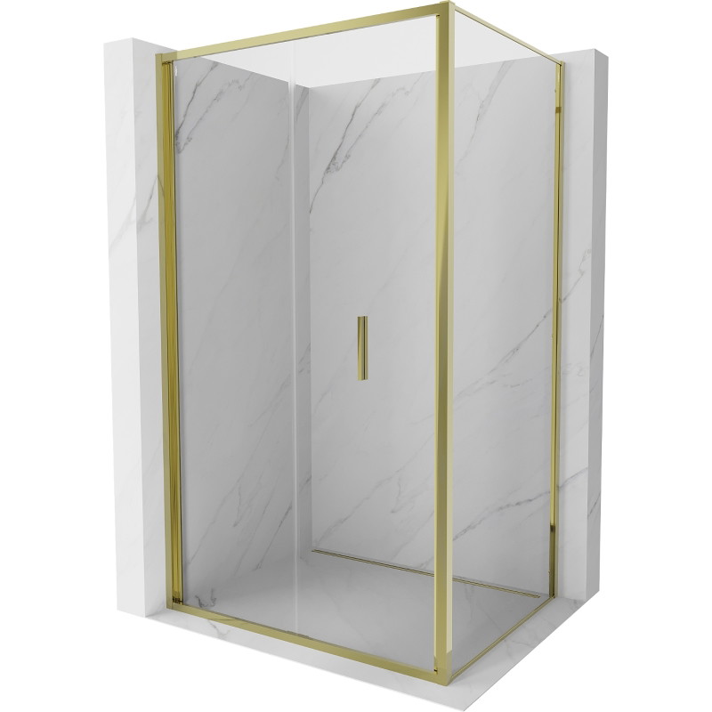 Mexen Exo-F cabina doccia pieghevole 90 x 100 cm, trasparente, oro - 816-090-100-50-00