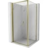 Mexen Exo 100 x 100 cm Folding Shower Enclosure, Transparent, Gold - 816-100-100-50-00