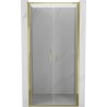Mexen Exo double swing shower doors 70 cm, transparent, gold - 814-070-000-50-00