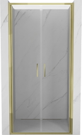 Mexen Exo-B Duo dubbele openslaande douchedeur 70 cm, transparant, goud - 814-070-000-50-00