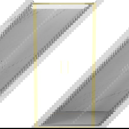 Mexen Exo dubbla svängbara duschdörrar 80 cm, transparent, guld - 814-080-000-50-00