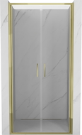 Mexen Exo-B Duo dubbele draaideuren voor douche 80 cm, transparant, goud - 814-080-000-50-00