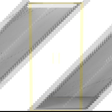 Mexen Exo dvojna premična tuš vrata 90 cm, prozorna, zlata - 814-090-000-50-00