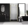 Mexen Exo puerta de ducha doble abatible 90 cm, transparente, dorado - 814-090-000-50-00
