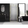 Mexen Exo puertas de ducha doble abatibles 100 cm, transparentes, doradas - 814-100-000-50-00