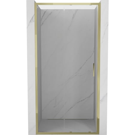 Mexen Exo-S liukuovinen suihkuovi 95 cm, läpinäkyvä, kultainen - 8151-095-000-50-00
