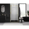 Mexen Exo-S puerta de ducha corredera 125 cm, transparente, dorada - 8151-125-000-50-00