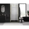 Mexen Exo sliding shower door 125 cm, transparent, gold - 8151-125-000-50-00
