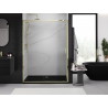 Mexen Exo-S drsna tuš vrata 140 cm, prozorna, zlata - 8151-140-000-50-00