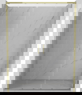 Mexen Exo dubbel skjutdörr för dusch 140 cm, transparent, guld - 8152-140-000-50-00