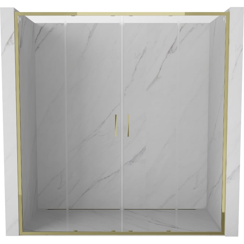 Mexen Exo portes de douche doubles coulissantes 170 cm, transparentes, dorées - 8152-170-000-50-00