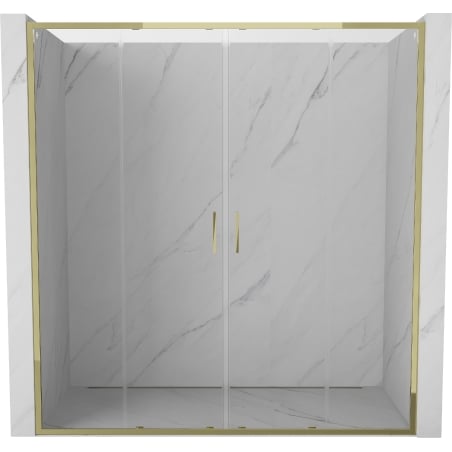 Mexen Exo-S Duo portas de duche duplas de correr de 170 cm, transparentes, douradas - 8152-170-000-50-00