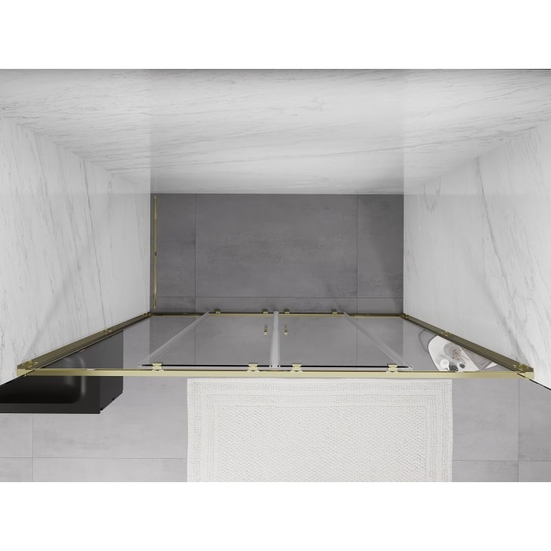 Mexen Exo porte de douche double coulissante 170 cm, transparent, doré - 8152-170-000-50-00