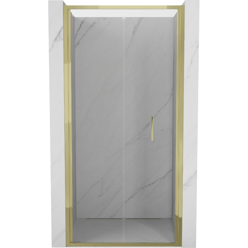Mexen Exo-F puerta de ducha plegable de 65 cm, transparente, dorada - 816-065-000-50-00