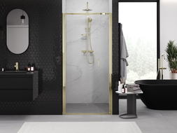 Mexen Exo-F porte de douche pliante 75 cm, transparent, dorée - 816-075-000-50-00