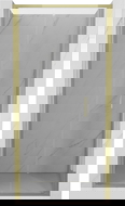 Mexen Exo vikbara duschdörrar 75 cm, transparent, guld - 816-075-000-50-00