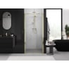 Mexen Exo-F opvouwbare douchedeur 85 cm, transparant, goud - 816-085-000-50-00