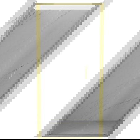 Mexen Exo opvouwbare douchedeur 85 cm, transparant, goud - 816-085-000-50-00