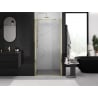 Mexen Exo 90 cm Pivot Shower Door, Transparent, Gold - 817-090-000-50-00
