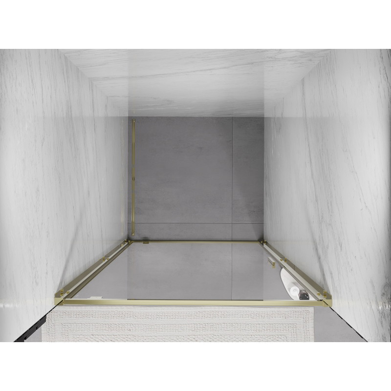 Mexen Exo drzwi prysznicowe uchylne 65 cm, transparent, złote - 8181-065-000-50-00