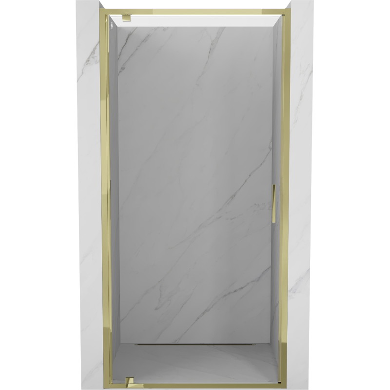 Mexen Exo-BR puerta de ducha abatible 70 cm, transparente, dorada - 8181-070-000-50-00